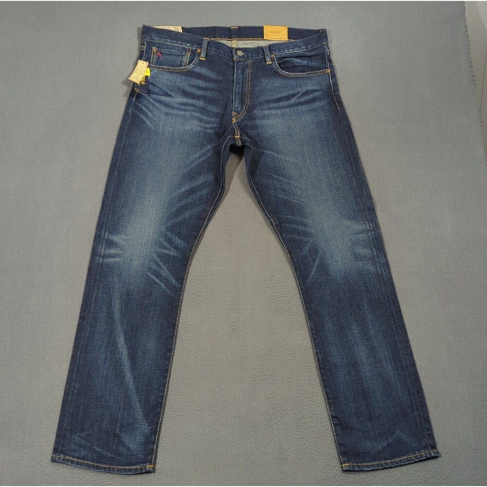 Polo Ralph Lauren Jeans Men's 36x32 Blue Varick Slim Straight Denim NWT